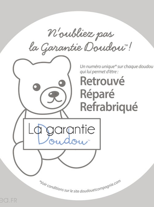 Doudou marionnette à main lapin 28 cm collection LAPIN CERISE rose - Kiabi