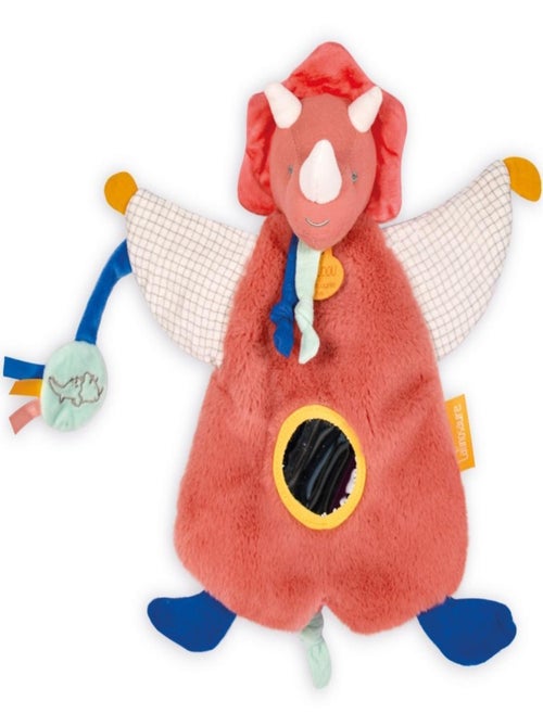 Doudou marionnette d'éveil 3 en 1 Dino Lou terracotta - Kiabi