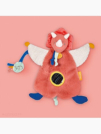 Doudou marionnette d'éveil polyester collection DINO