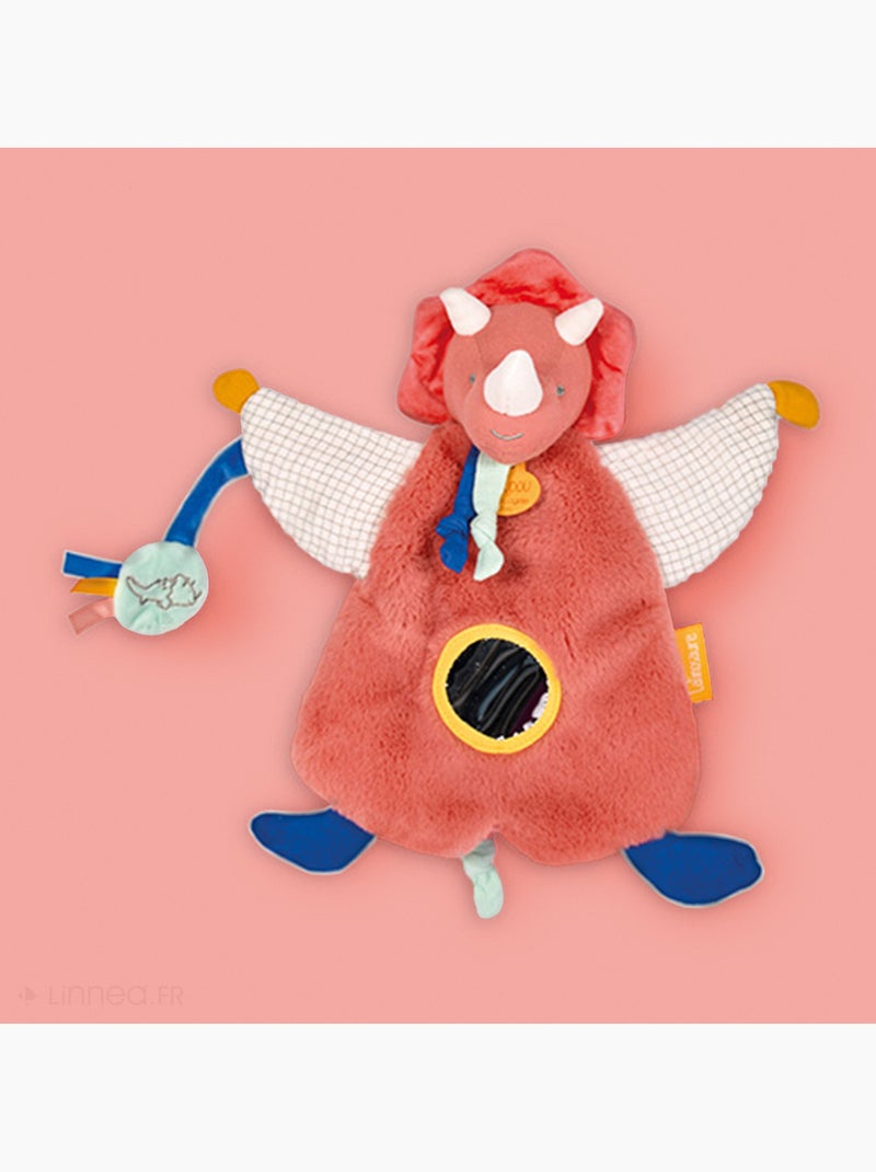 Doudou marionnette d'éveil polyester collection DINO Orange - Kiabi