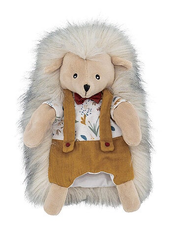 Doudou marionnette Lucien l'hérisson