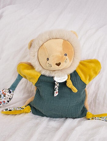 Doudou marionnette polyester collection BOH'AIME Lion