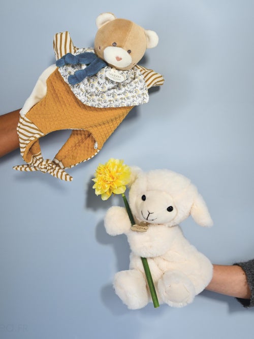 Doudou marionnette polyester collection DOUCE MARIONNETTE Ours - Kiabi