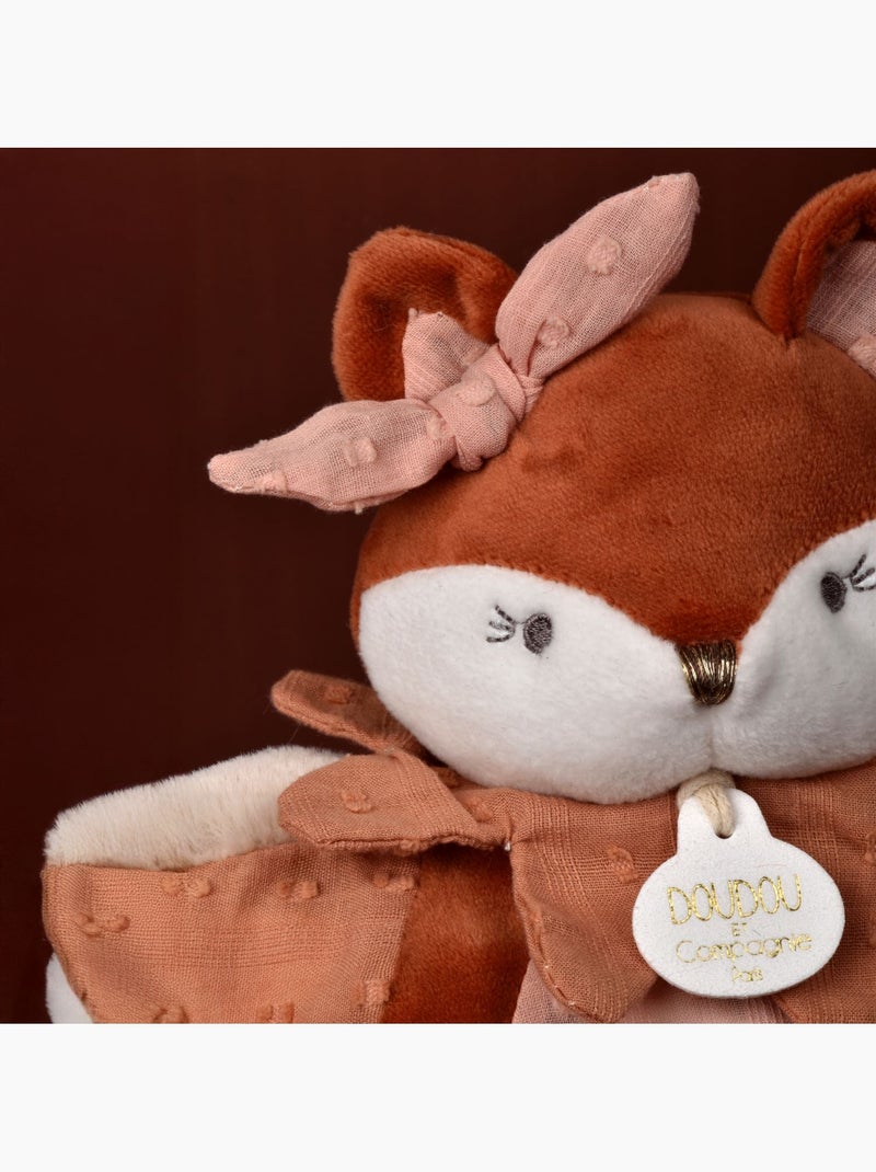 Doudou marionnette renard 25 cm Rose - Kiabi