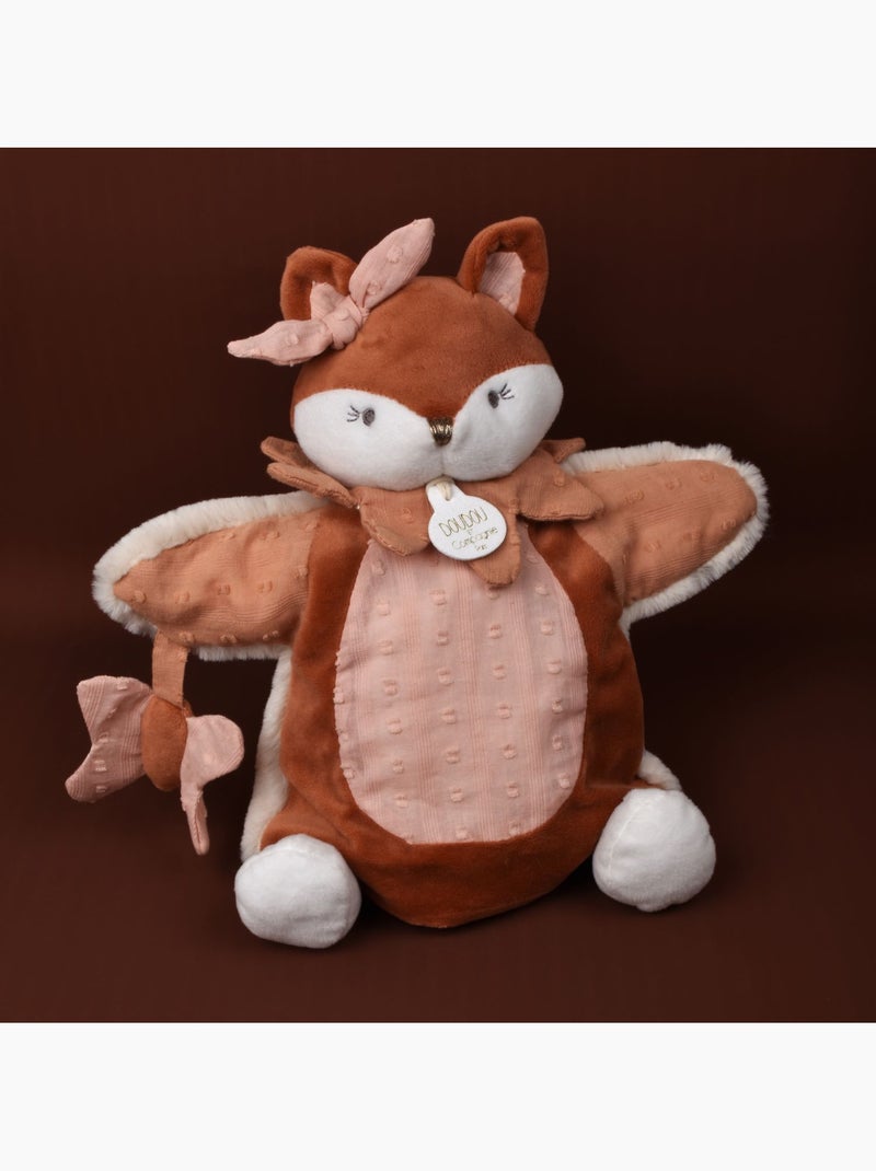Doudou marionnette renard 25 cm Rose - Kiabi