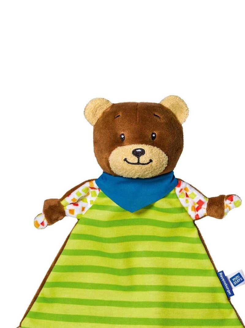 Doudou Mini Steps Ours avec hochet Vert clair - Kiabi