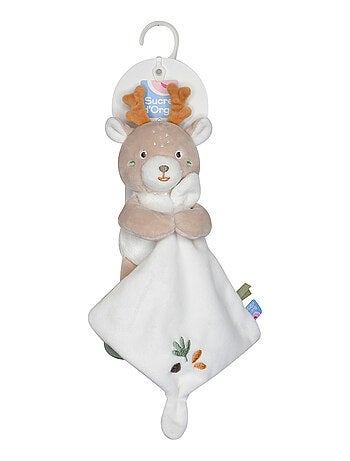 DOUDOU MOUCHOIR CERF VELOURS DOUX