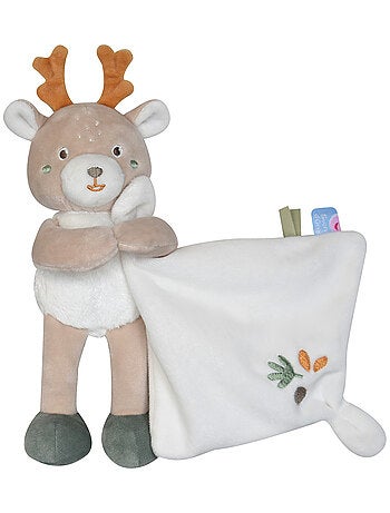 DOUDOU MOUCHOIR CERF VELOURS DOUX