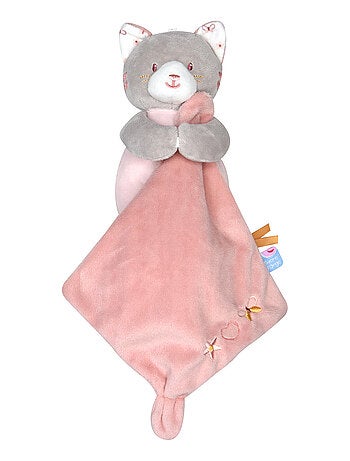 DOUDOU MOUCHOIR CHAT VELOURS DOUX