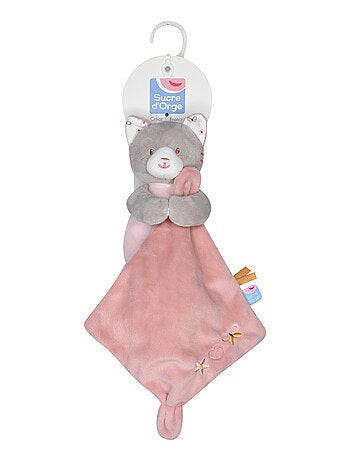 DOUDOU MOUCHOIR CHAT VELOURS DOUX