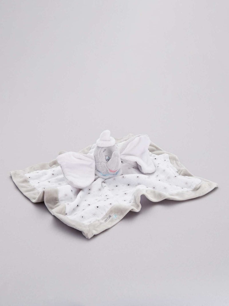 Doudou mouchoir 'Dumbo' blanc/gris - Kiabi
