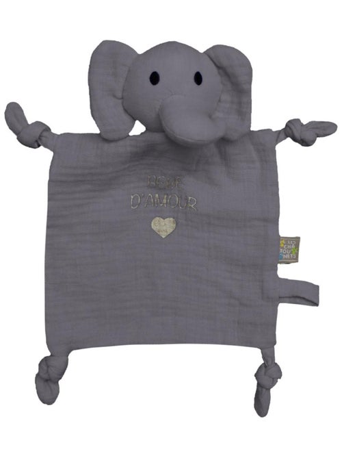 Doudou mouchoir éléphant Les Chatounets - Kiabi