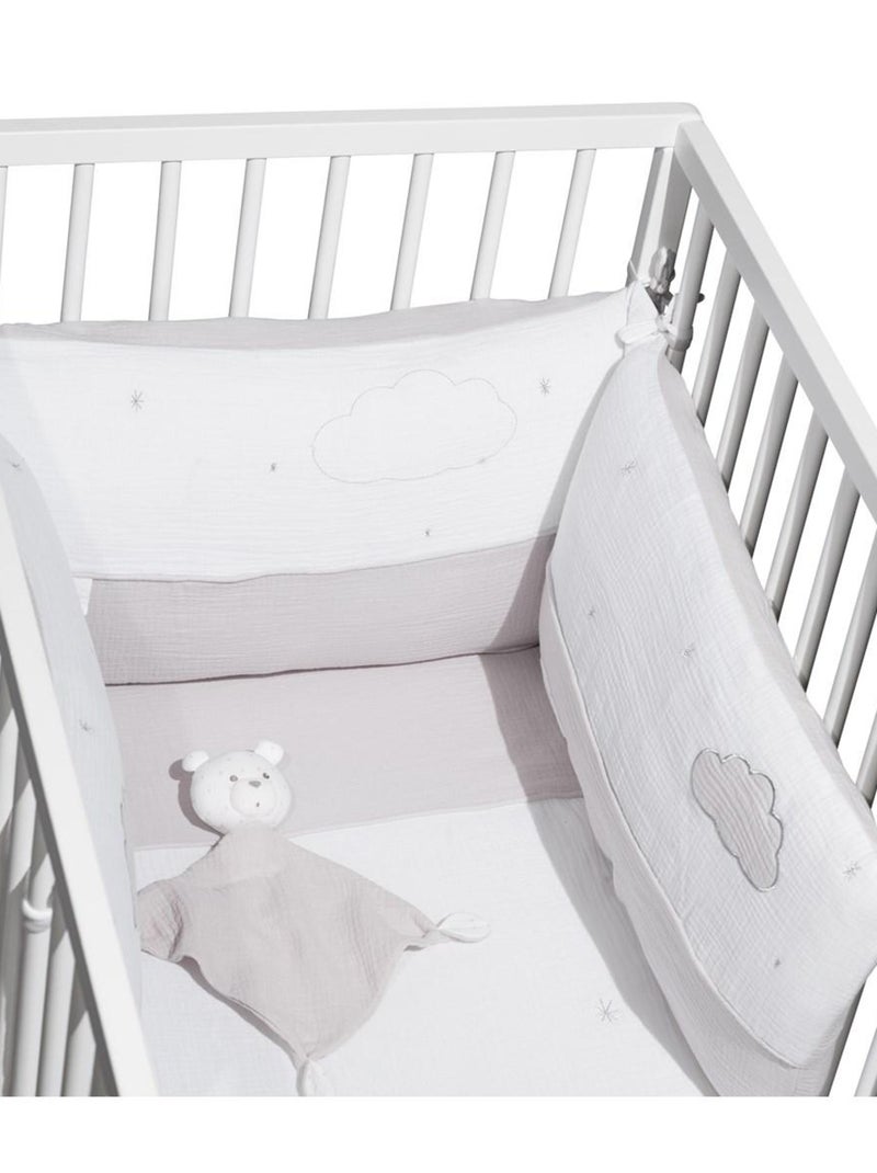 Doudou mouchoir en coton - SAUTHON Gris - Kiabi