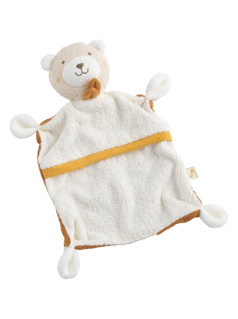 Doudou mouchoir en coton bio - Jaune - Kiabi