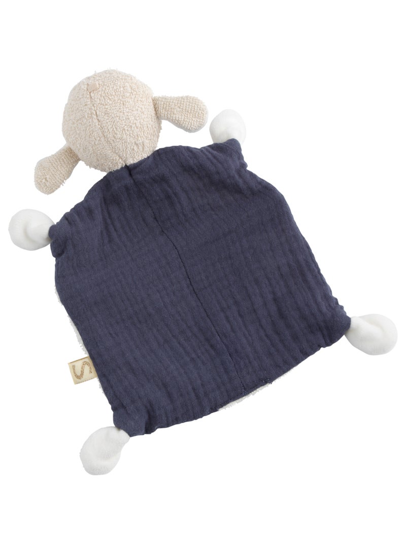 Doudou mouchoir en coton bio - SAUTHON Bleu - Kiabi