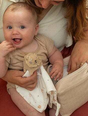 Doudou mouchoir en lange pour bébé