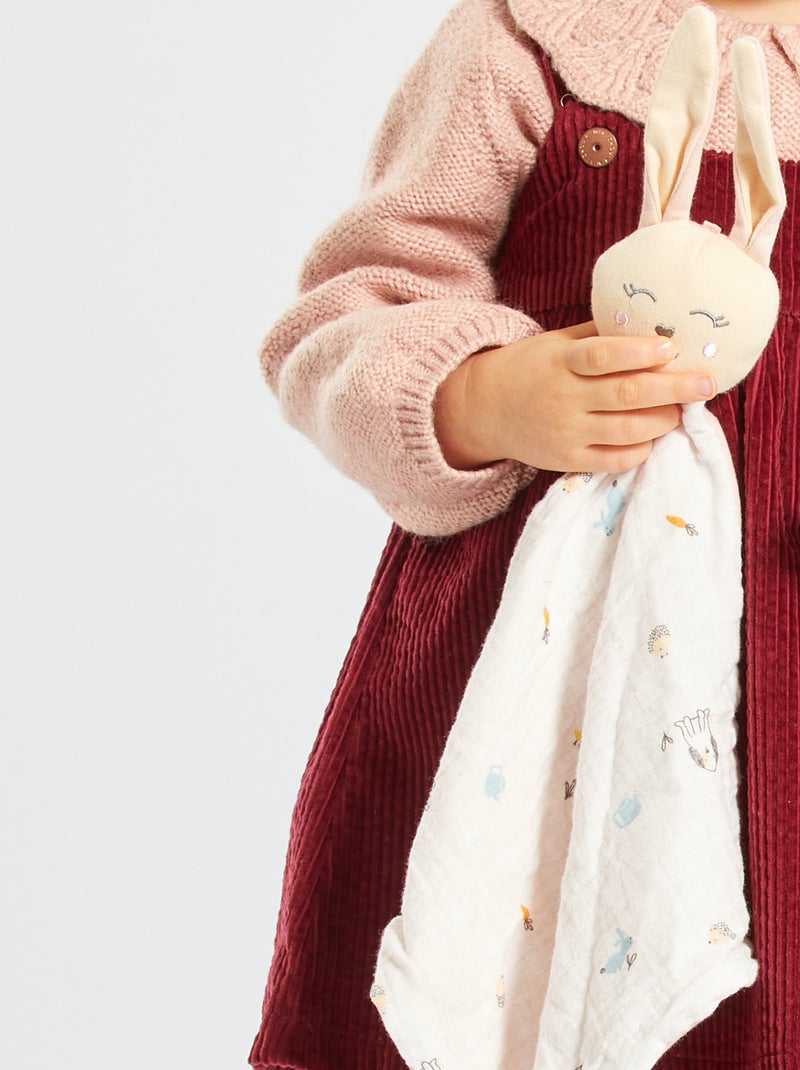 Doudou mouchoir en lange rose - Kiabi