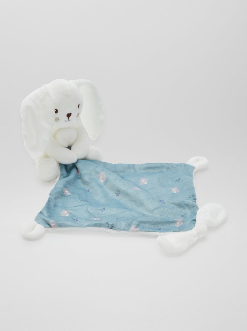 Doudou mouchoir 'lapin' BLANC - Kiabi