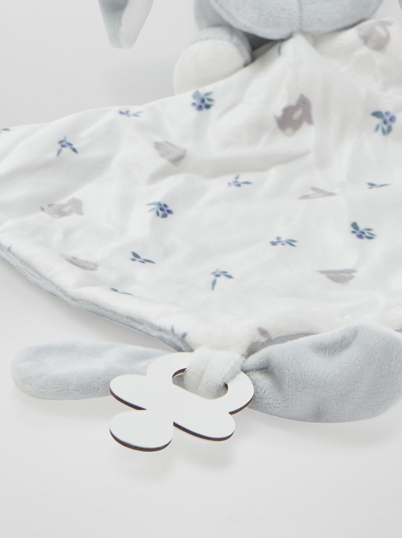 Doudou mouchoir 'lapin' BLEU - Kiabi