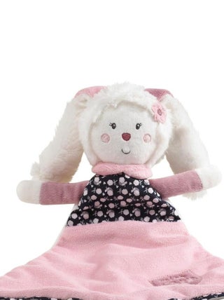 Doudou mouchoir lapin en velours -