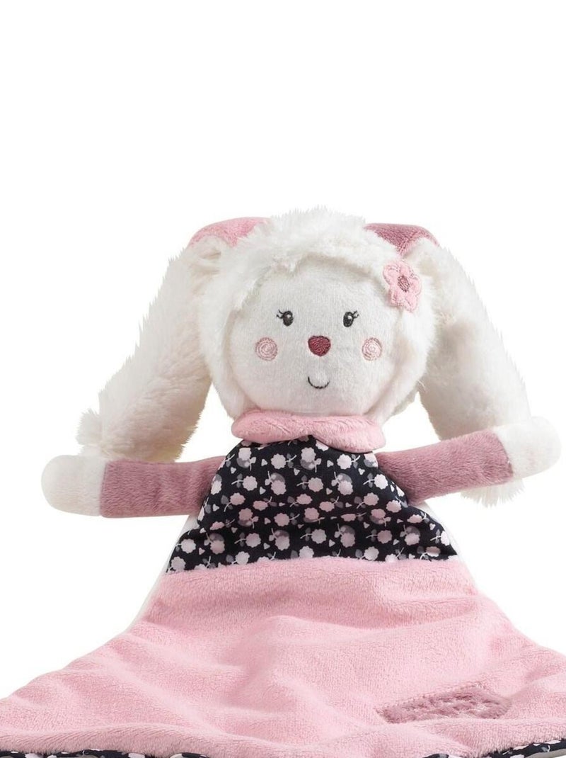 Doudou mouchoir lapin en velours Blanc - Kiabi