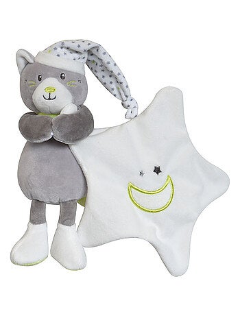 DOUDOU MOUCHOIR MAGIDOUX CHAT VELOURS DOUX