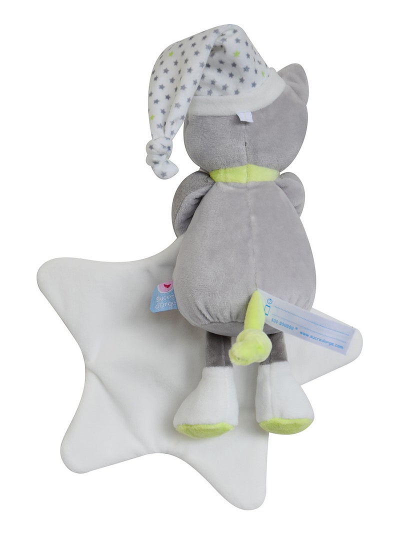 DOUDOU MOUCHOIR MAGIDOUX CHAT VELOURS DOUX Gris - Kiabi