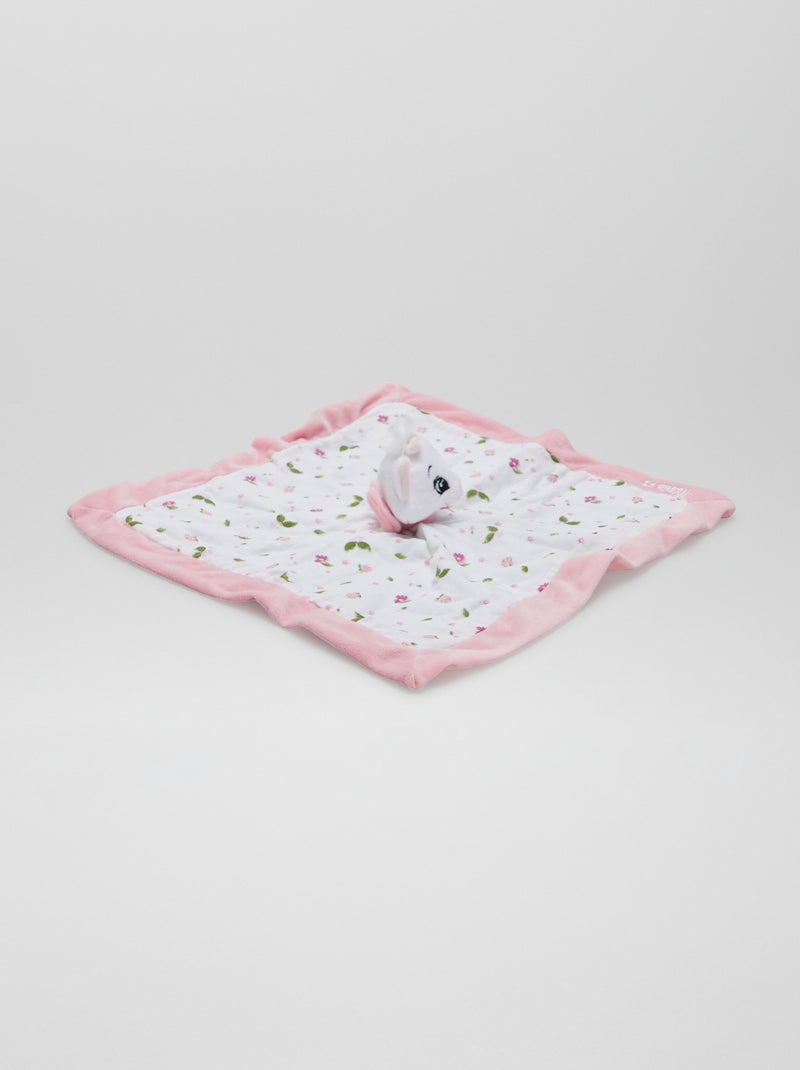 Doudou mouchoir 'Marie' 'Les Aristochats' blanc/rose - Kiabi