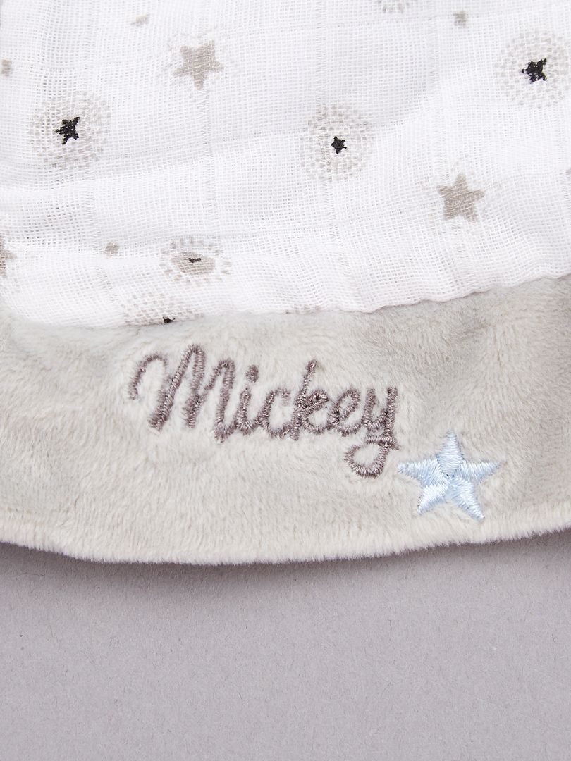 Doudou mouchoir 'Mickey' blanc/gris - Kiabi