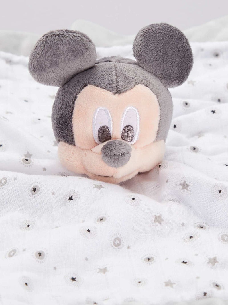 Doudou mouchoir 'Mickey' blanc/gris - Kiabi