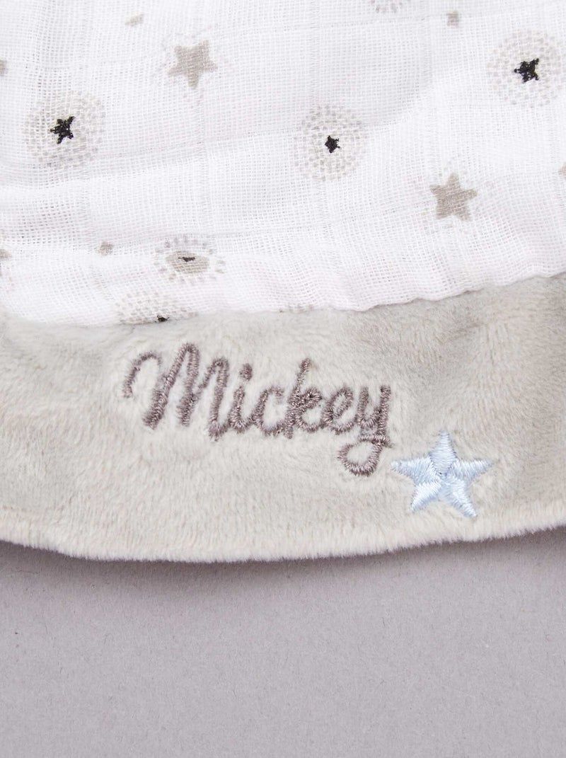 Doudou mouchoir 'Mickey' blanc/gris - Kiabi