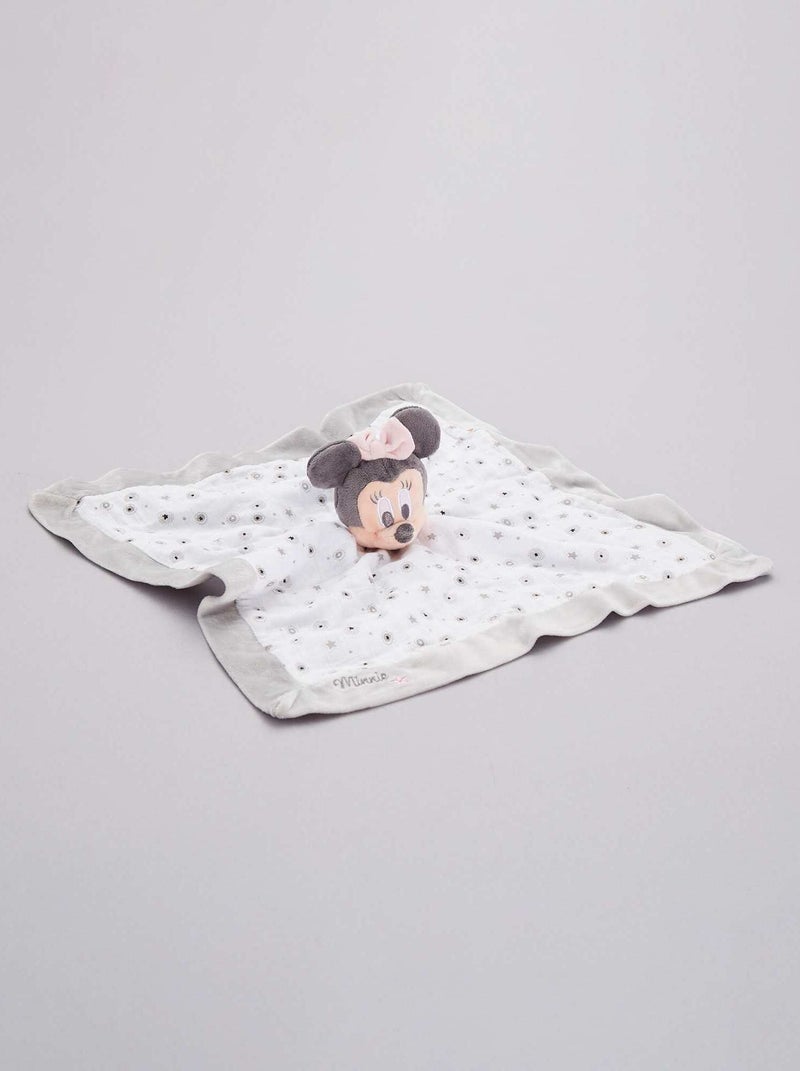 Doudou mouchoir 'Minnie' gris/blanc - Kiabi