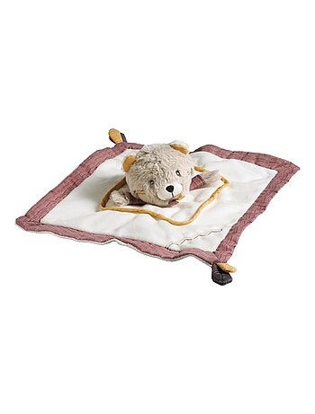 Doudou mouchoir Ours en velours -
