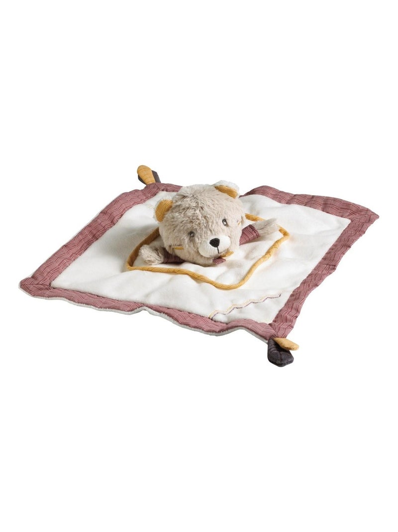 Doudou mouchoir Ours en velours - Beige - Kiabi