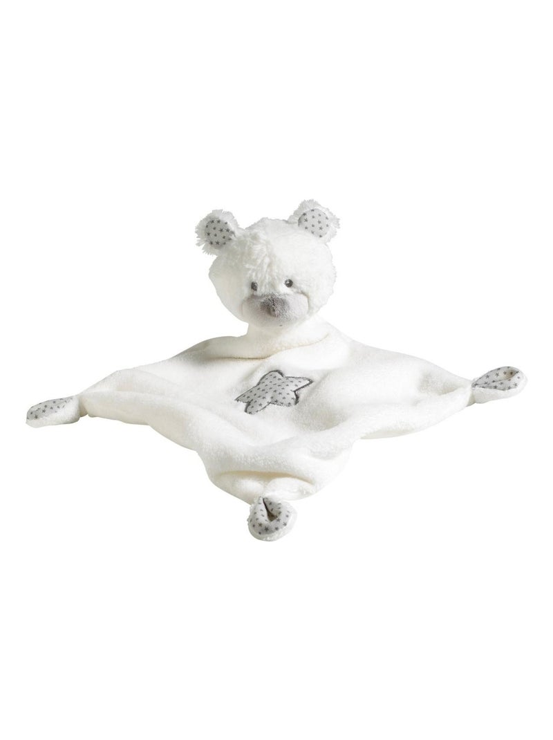 Doudou mouchoir Ours en velours Blanc - Kiabi