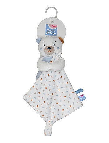 DOUDOU MOUCHOIR OURS VELOURS DOUX