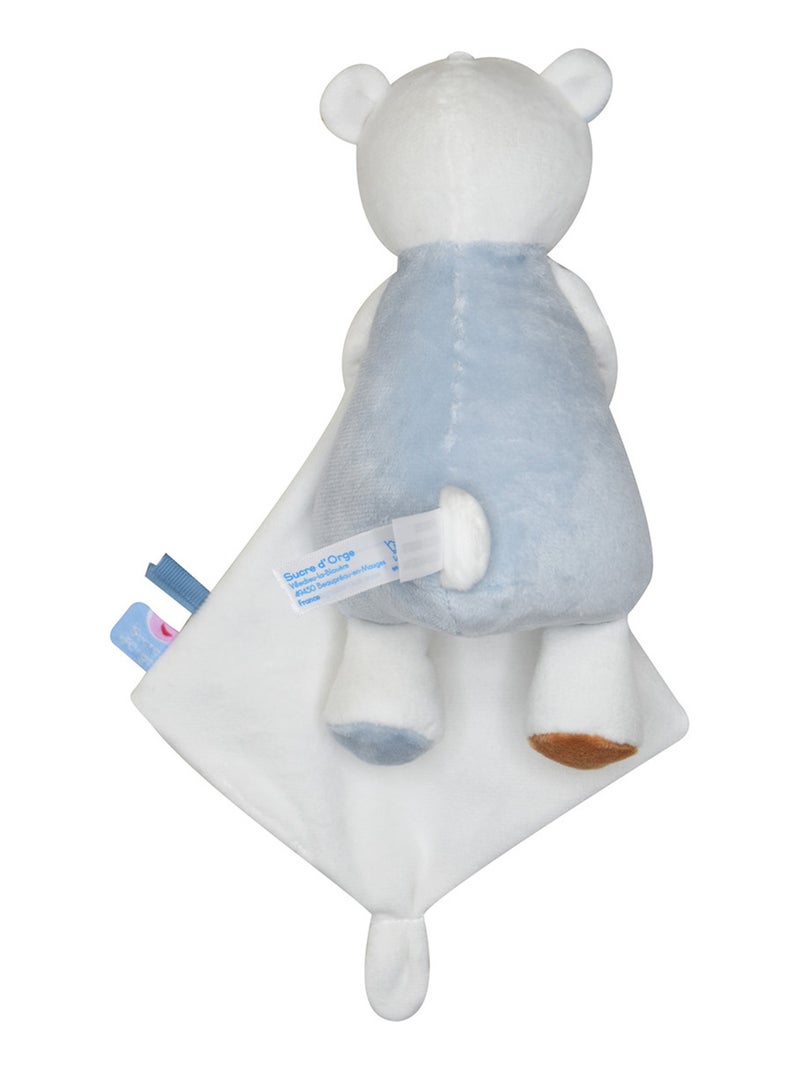 DOUDOU MOUCHOIR OURS VELOURS DOUX Bleu - Kiabi