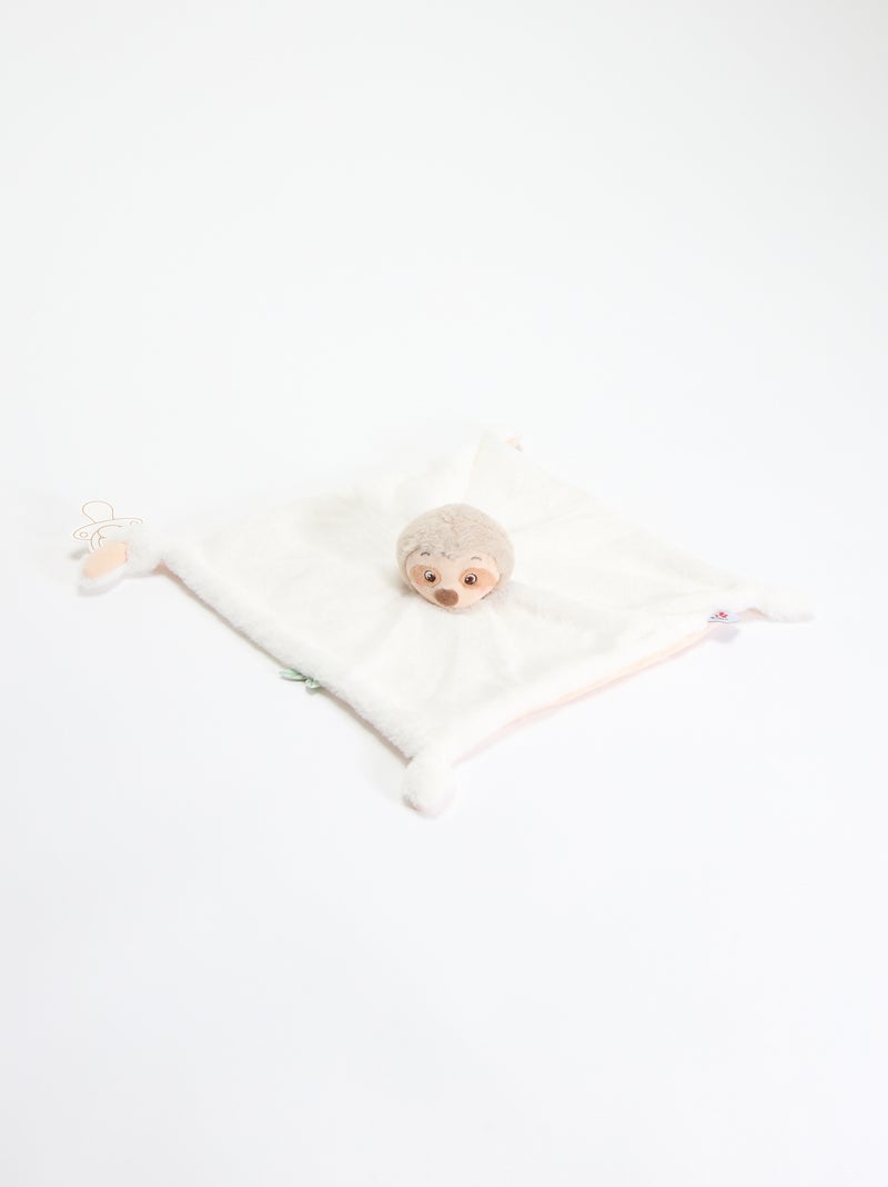 Doudou mouchoir paresseux Blanc - Kiabi