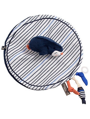Doudou mouchoir pingouin velours - SAUTHON
