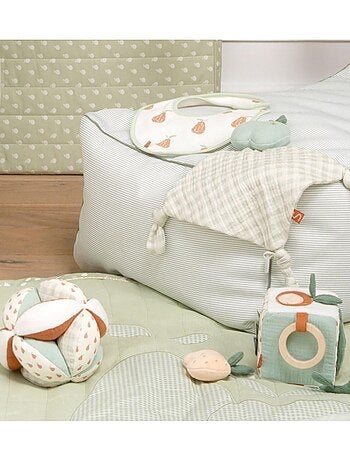 Doudou mouchoir pomme en coton - SAUTHON