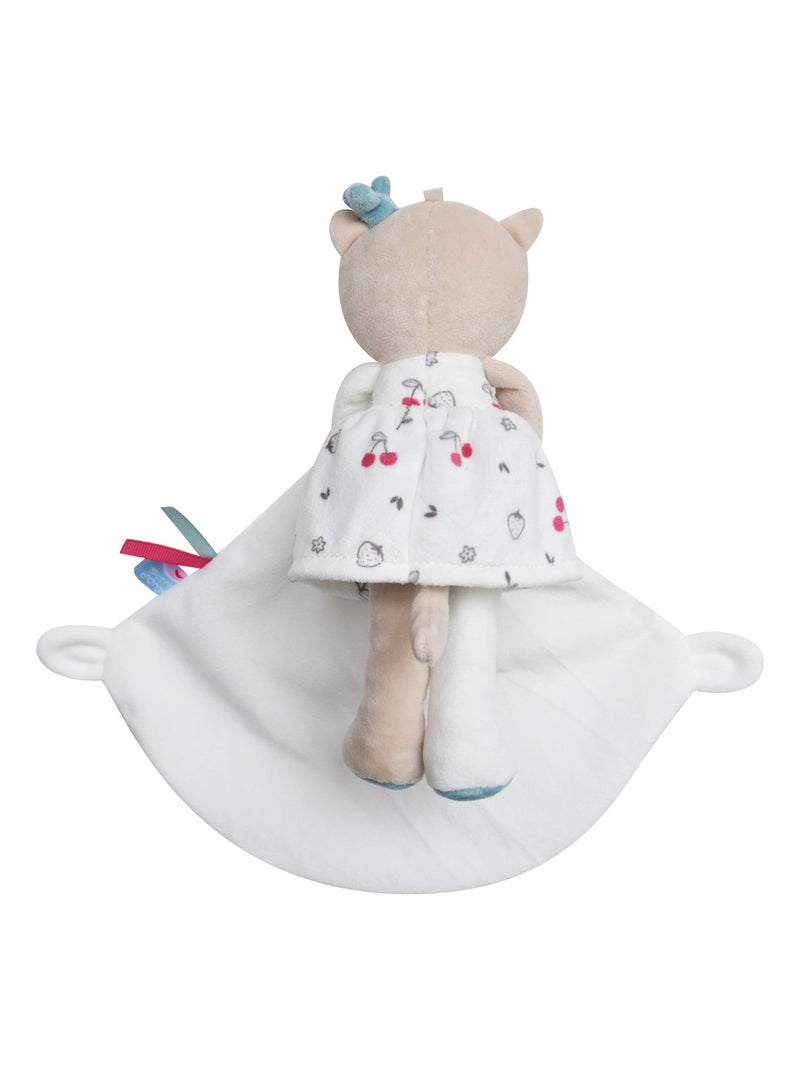 DOUDOU MOUCHOIR XL CHAT VELOURS DOUX Beige - Kiabi