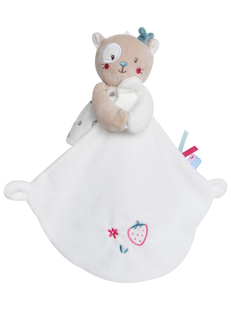 DOUDOU MOUCHOIR XL CHAT VELOURS DOUX Beige - Kiabi
