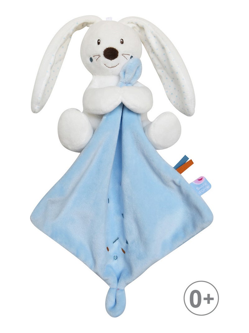 DOUDOU MOUCHOIR XL LAPIN VELOURS DOUX Bleu - Kiabi