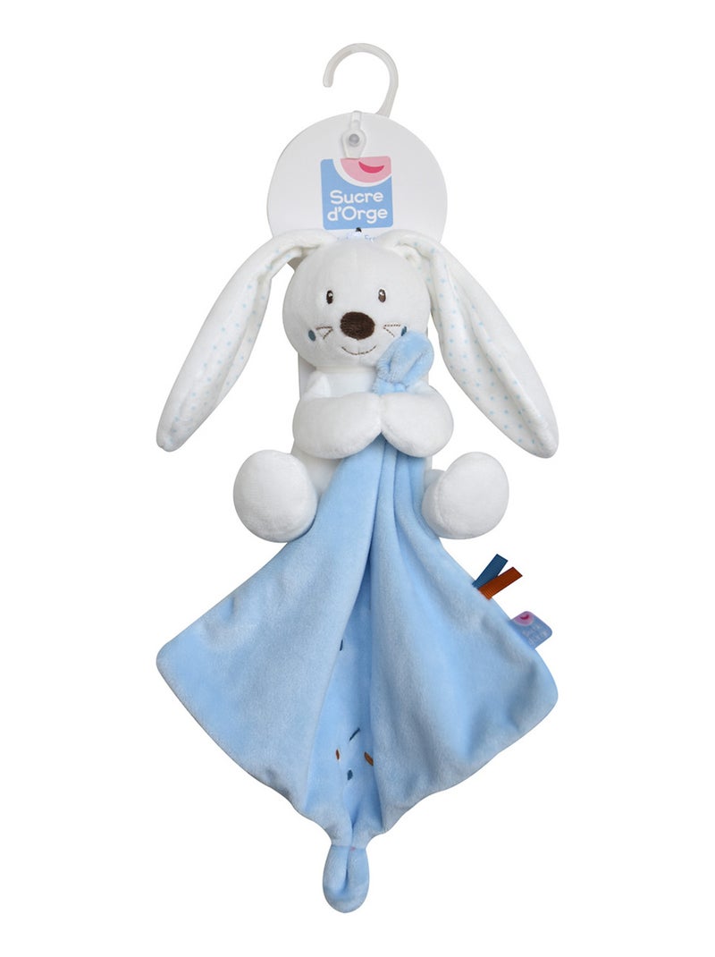 DOUDOU MOUCHOIR XL LAPIN VELOURS DOUX Bleu - Kiabi