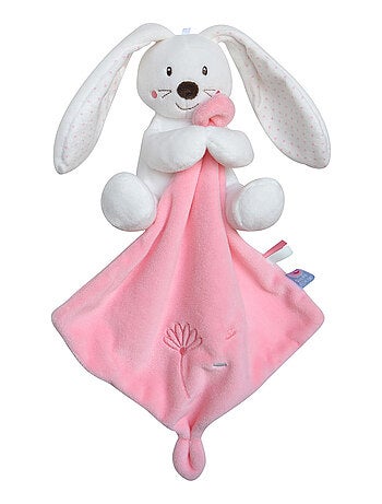 DOUDOU MOUCHOIR XL LAPIN VELOURS DOUX
