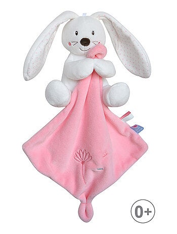 DOUDOU MOUCHOIR XL LAPIN VELOURS DOUX