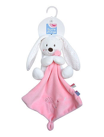 DOUDOU MOUCHOIR XL LAPIN VELOURS DOUX