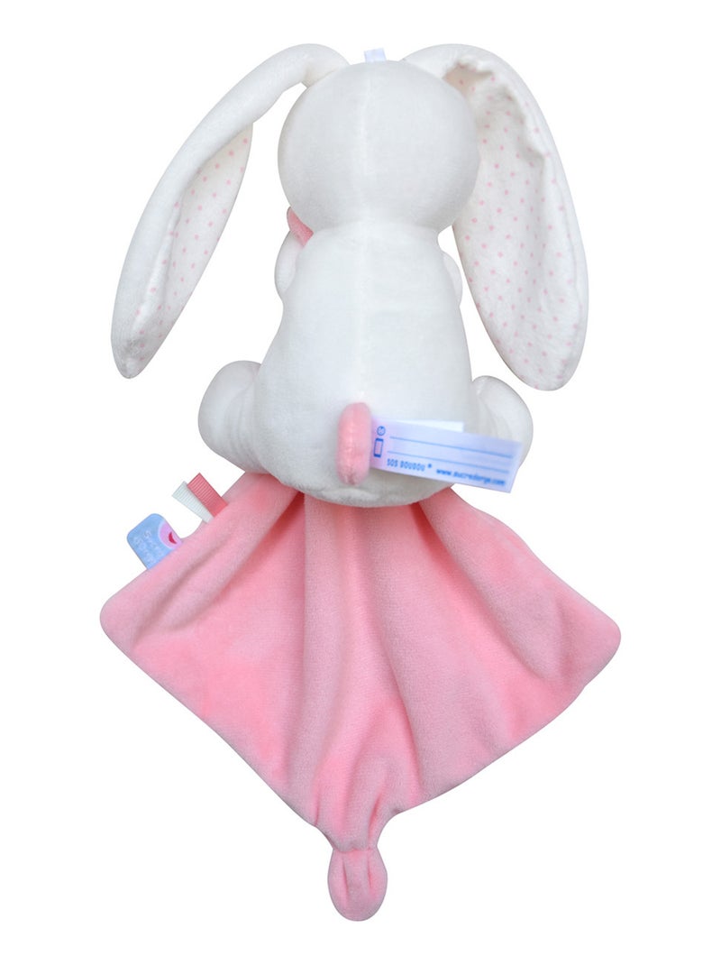 DOUDOU MOUCHOIR XL LAPIN VELOURS DOUX Rose - Kiabi