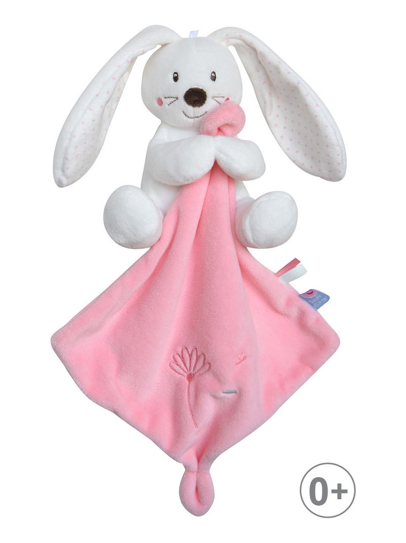 DOUDOU MOUCHOIR XL LAPIN VELOURS DOUX Rose - Kiabi