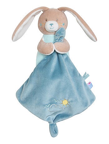 DOUDOU MOUCHOIR XL LAPIN VELOURS DOUX